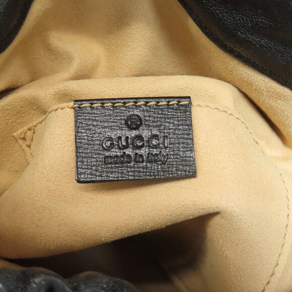 GUCCI Black Leather Horsebit Shoulder Bag - Picture 6 of 11
